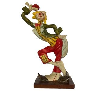 Vintage Resin Clown Tipping Hat 8”Inch